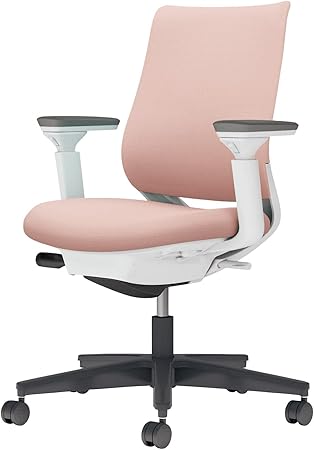 ★ポイント最大16倍★【送料無料】- チェア　ミトラ２　可動肘　黒脚　白本体 C04-B130CU-E19G9G1 ホワイトグレー／アッシュピンク 66662778 コクヨ kokuyo -【コクヨ家具】
