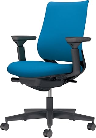 ★ポイント最大16倍★【送料無料】- チェア　ミトラ２　可動肘　黒脚　黒本体 C04-B130CW-BKT4T41 ブラック／ターコイズ 66662952 コクヨ kokuyo -【コクヨ家具】