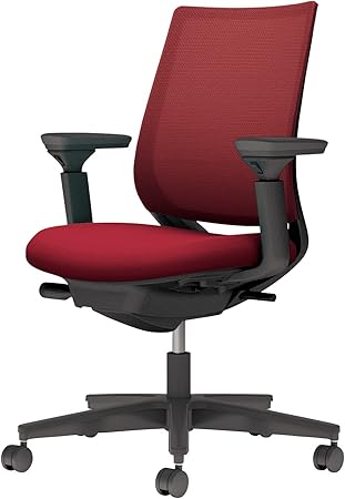 ★ポイント最大16倍★【送料無料】- チェア　ミトラ２　可動肘　黒脚　黒本体 C04-B130MW-BKA8A81 ブラック／カーマイン 66663386 コクヨ kokuyo -【コクヨ家具】｜【文具の月島堂】店