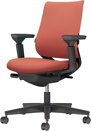 ★ポイント最大16倍★【送料無料】- チェア　ミトラ２　可動肘　ランバー付き C04-B132CU-BK0T0T1 ブラック／ソフトテラコッタ 66663584 コクヨ kokuyo -【コクヨ家具】
