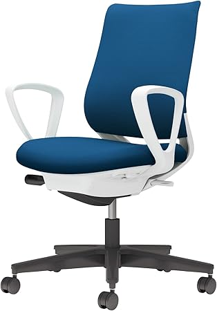 ★ポイント最大16倍★【送料無料】- チェア　ミトラ２　サークル肘　黒脚　白本 C04-B150CW-E1T6T61 ホワイトグレー／プルシアンブルー 66665007 コクヨ kokuyo -【コクヨ家具】