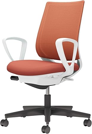 ★ポイント最大16倍★【送料無料】- チェア　ミトラ２　サークル肘　黒脚　白本 C04-B150MU-E10T0T1 ホワイトグレー／ソフトテラコッタ 66665144 コクヨ kokuyo -【コクヨ家具】｜【文具の月島堂】店