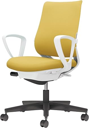 ★ポイント最大16倍★【送料無料】- チェア　ミトラ２　サークル肘　ランバー付 C04-B152CU-E11S1S1 ホワイトグレー／オリーブイエロー 66665632 コクヨ kokuyo -【コクヨ家具】｜【文具の月島堂】店