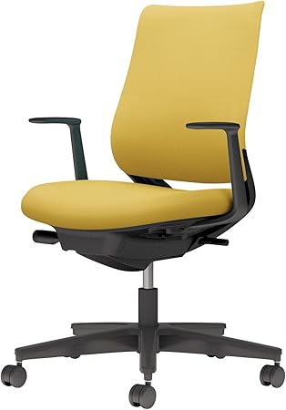 ★ポイント最大16倍★【送料無料】-  チェア ミトラ２ Ｌ型肘 黒脚 黒本体 C04-B190CW-BK1S1S1 ブラック／オリーブイエロー 66666714 コクヨ kokuyo -【コクヨ家具】