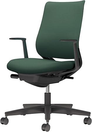 ★ポイント最大16倍★【送料無料】-  チェア ミトラ２ Ｌ型肘 黒脚 黒本体 C04-B190CW-BKQ6Q61 ブラック／ディープグリーン 66666783 コクヨ kokuyo -【コクヨ家具】