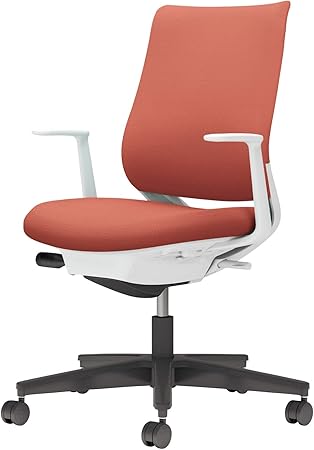 ★ポイント最大16倍★【送料無料】-  チェア ミトラ２ Ｌ型肘 黒脚 白本体 C04-B190CW-E10T0T1 ホワイトグレー／ソフトテラコッタ 66666820 コクヨ kokuyo -【コクヨ家具】
