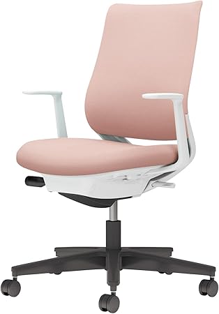 ★ポイント最大16倍★【送料無料】- チェア　ミトラ２　Ｌ型肘　黒脚　白本体 C04-B190CW-E19G9G1 ホワイトグレー／アッシュピンク 66666851 コクヨ kokuyo -【コクヨ家具】