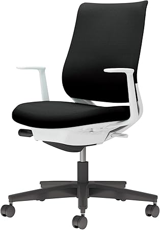 ★ポイント最大16倍★【送料無料】- チェア　ミトラ２　Ｌ型肘　黒脚　白本体 C04-B190CW-E1B6B61 ホワイトグレー／ブラック 66666875 コクヨ kokuyo -【コクヨ家具】