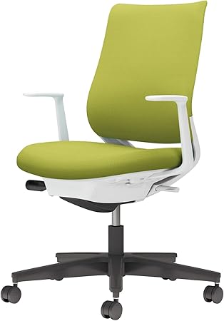 ★ポイント最大16倍★【送料無料】- チェア　ミトラ２　Ｌ型肘　黒脚　白本体 C04-B190CW-E1Q4Q41 ホワイトグレー／ライトオリーブ 66666899 コクヨ kokuyo -【コクヨ家具】