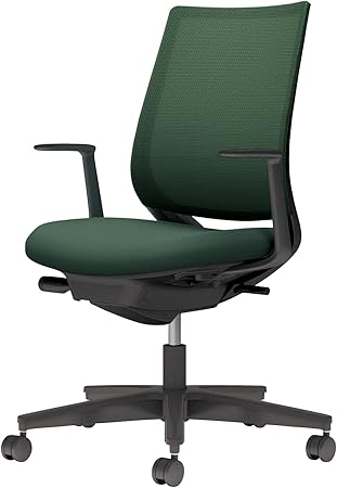 ★ポイント最大16倍★【送料無料】-  チェア ミトラ２ Ｌ 型肘 黒脚 黒本体 C04-B190MU-BKQ6Q61 ブラック／ディープグリーン 66667025 コクヨ kokuyo -【コクヨ家具】
