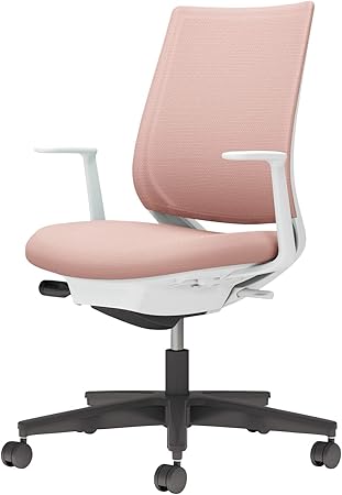 ★ポイント最大16倍★【送料無料】-  チェア ミトラ２ Ｌ 型肘 黒脚 白本体 C04-B190MU-E19G9G1 ホワイトグレー／アッシュピンク 66667094 コクヨ kokuyo -【コクヨ家具】