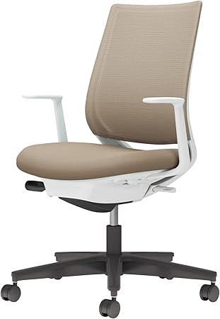 ★ポイント最大16倍★【送料無料】-  チェア ミトラ２ Ｌ 型肘 黒脚 白本体 C04-B190MU-E1YKYK1 ホワイトグレー／ソフトベージュ 66667179 コクヨ kokuyo -【コクヨ家具】
