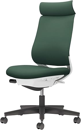 ★ポイント最大16倍★【送料無料】- チェア ミトラ2 肘無 黒脚 白本体 布 C04-B300CU-E1Q6Q61 ホワイトグレー/ディープグリーン 66668589 コクヨ kokuyo -【コクヨ家具】|【文具の月島堂】店
