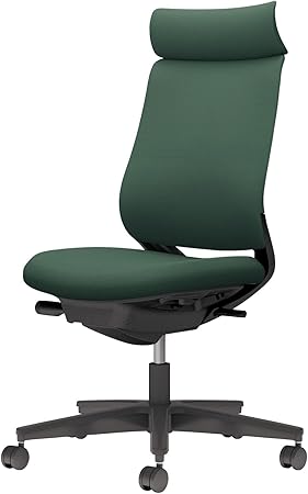 ★ポイント最大16倍★【送料無料】- チェア ミトラ2 肘無 黒脚 黒本体 布 C04-B300CW-BKQ6Q61 ブラック/ディープグリーン 66668701 コクヨ kokuyo -【コクヨ家具】|【文具の月島堂】店