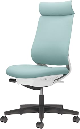 ★ポイント最大16倍★【送料無料】- チェア ミトラ2 肘無 黒脚 白本体 布 C04-B300CW-E139391 ホワイトグレー/アッシュターコイズ 66668763 コクヨ kokuyo -【コクヨ家具】|【文具の月島堂】店