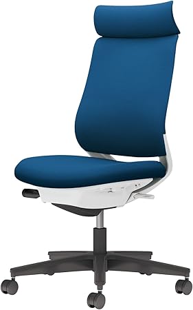 ★ポイント最大16倍★【送料無料】- チェア　ミトラ２　肘無　黒脚　白本体　布 C04-B300CW-E1T6T61 ホワイトグレー／プルシアンブルー 66668848 コクヨ kokuyo -【コクヨ家具】