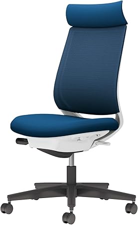 ★ポイント最大16倍★【送料無料】- チェア　ミトラ２　肘無　黒脚　白本体　メ C04-B300MU-E1T6T61 ホワイトグレー／プルシアンブルー 66669081 コクヨ kokuyo -【コクヨ家具】｜【文具の月島堂】店