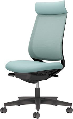 ★ポイント最大16倍★【送料無料】- チェア　ミトラ２　肘無　黒脚　黒本体　メ C04-B300MW-BK39391 ブラック／アッシュターコイズ 66669128 コクヨ kokuyo -【コクヨ家具】