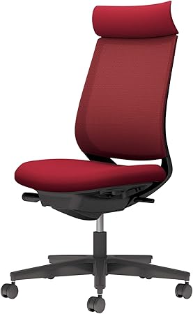 ★ポイント最大16倍★【送料無料】- チェア　ミトラ２　肘無　黒脚　黒本体　メ C04-B300MW-BKA8A81 ブラック／カーマイン 66669142 コクヨ kokuyo -【コクヨ家具】