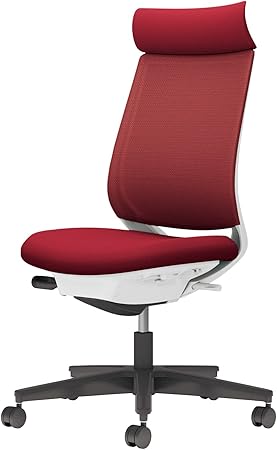 ★ポイント最大16倍★【送料無料】- チェア ミトラ2 肘無 黒脚 白本体 メ C04-B300MW-E1A8A81 ホワイトグレー/カーマイン 66669265 コクヨ kokuyo -【コクヨ家具】|【文具の月島堂】店