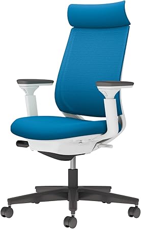 ★ポイント最大16倍★【送料無料】- チェア　ミトラ２　可動肘　黒脚　白本体 C04-B330MW-E1T4T41 ホワイトグレー／ターコイズ 66671237 コクヨ kokuyo -【コクヨ家具】