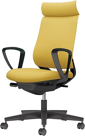 ★ポイント最大16倍★【送料無料】- チェア　ミトラ２　サークル肘　黒脚　黒本 C04-B350CU-BK1S1S1 ブラック／オリーブイエロー 66672234 コクヨ kokuyo -【コクヨ家具】