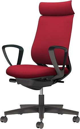 ★ポイント最大16倍★【送料無料】- チェア　ミトラ２　サークル肘　黒脚　黒本 C04-B350CU-BKA8A81 ブラック／カーマイン 66672265 コクヨ kokuyo -【コクヨ家具】