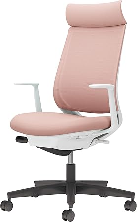 ★尖んがり最大限度16倍★【貨物輸送無料】-  女性議長 ミトラ２ Ｌ型肘 黒脚 白本体 C04-B390MW-E19G9G1 白いこと薄墨色／アッシュピンク 66675013 コクヨ kokuyo -【コクヨ調度品】