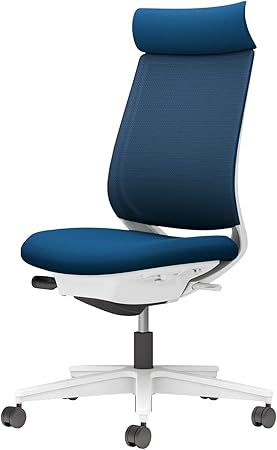 ★ポイント最大16倍★【送料無料】- チェア　ミトラ２　肘無　白脚　白本体　メ C04-W300MW-E1T6T61 ホワイトグレー／プルシアンブルー 66678205 コクヨ kokuyo -【コクヨ家具】