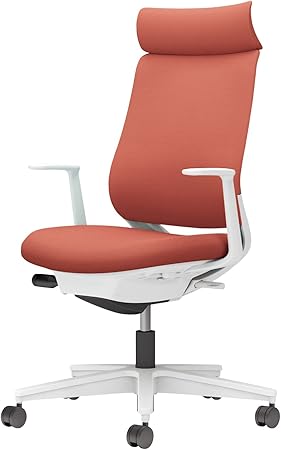 ★ポイント最大16倍★【送料無料】- チェア　ミトラ２　Ｌ型肘　白脚　白本体 C04-W390CW-E10T0T1 ホワイトグレー／ソフトテラコッタ 66679424 コクヨ kokuyo -【コクヨ家具】