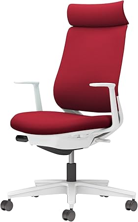 ★ポイント最大16倍★【送料無料】- チェア　ミトラ２　Ｌ型肘　白脚　白本体 C04-W390CW-E1A8A81 ホワイトグレー／カーマイン 66679462 コクヨ kokuyo -【コクヨ家具】