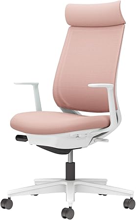 ★ポイント最大16倍★【送料無料】- チェア　ミトラ２　Ｌ型肘　白脚　白本体 C04-W390MW-E19G9G1 ホワイトグレー／アッシュピンク 66679578 コクヨ kokuyo -【コクヨ家具】