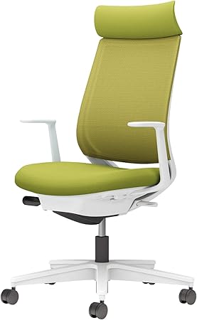 ★ポイント最大16倍★【送料無料】- チェア　ミトラ２　Ｌ型肘　白脚　白本体 C04-W390MW-E1Q4Q41 ホワイトグレー／ライトオリーブ 66679615 コクヨ kokuyo -【コクヨ家具】