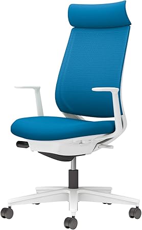 ★ポイント最大16倍★【送料無料】- チェア　ミトラ２　Ｌ型肘　白脚　白本体 C04-W390MW-E1T4T41 ホワイトグレー／ターコイズ 66679639 コクヨ kokuyo -【コクヨ家具】