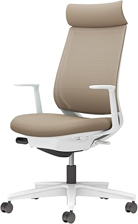 ★ポイント最大16倍★【送料無料】- チェア　ミトラ２　Ｌ型肘　白脚　白本体 C04-W390MW-E1YKYK1 ホワイトグレー／ソフトベージュ 66679653 コクヨ kokuyo -【コクヨ家具】