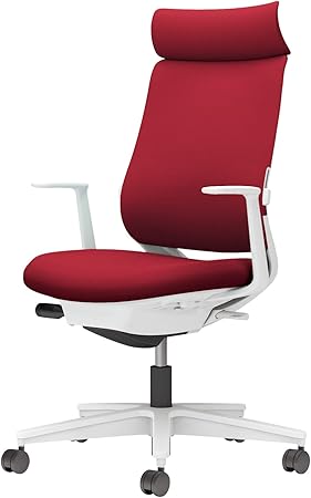★ポイント最大16倍★【送料無料】- チェア　ミトラ２　Ｌ型肘　ランバー付き C04-W392CW-E1A8A81 ホワイトグレー／カーマイン 66679707 コクヨ kokuyo -【コクヨ家具】