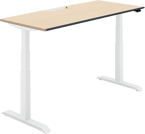 ★ポイント最大16倍★【送料無料】- デスク　シークエンス　平机ソフトＦレバー DSE-LSA1607F-SWT12 ホワイト／ナチュラルオーク 66728566 コクヨ kokuyo -【コクヨ家具】