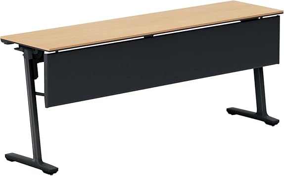 ★ポイント最大16倍★【送料無料】- フラップテ－ブル　カ－ム　棚なし　幕板付 KT-PJ1400E6CMT1NN ブラック／ナチュラルオーク 66703303 コクヨ kokuyo -【コクヨ家具】 55,433円