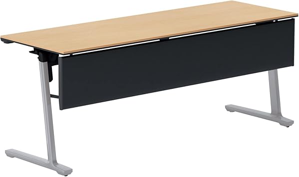★ポイント最大16倍★【送料無料】- フラップテ－ブル　カ－ム　棚なし　幕板付 KT-PJ1401P81MT1NN フラットシルバー／ナチュラルオーク 66703365 コクヨ kokuyo -【コクヨ家具】