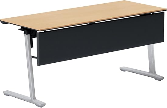★ポイント最大16倍★【送料無料】- フラップテ－ブル　カ－ム　棚付　幕板付 KT-PJS1403P81MT1NN フラットシルバー／ナチュラルオーク 66703686 コクヨ kokuyo -【コクヨ家具】 56,880円
