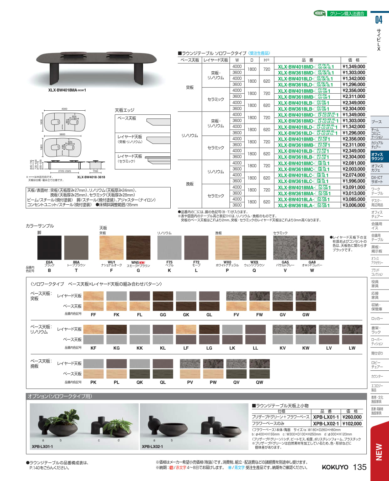 ★ポイント最大16倍★【送料無料】- サイビＬＸ　フラワーベース・プリザーブド XPB-LX01-1 21135286 コクヨ kokuyo -【コクヨ家具】