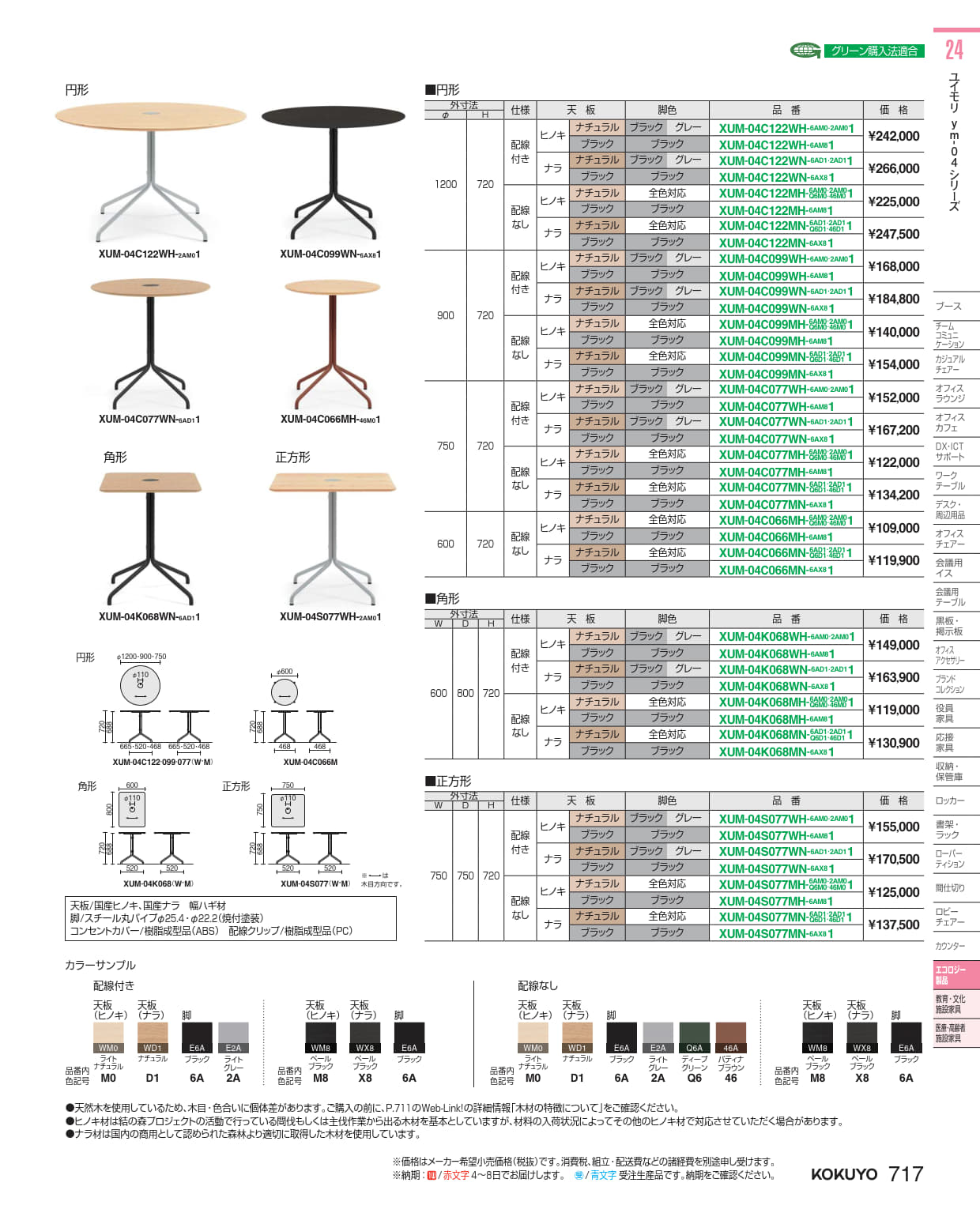 ★尖んがり最大限度16倍★【貨物輸送無料】-  喫茶店速見表 ｙｍ－０４ 循環 ナラナ XUM-04C099MN-2AD11   コクヨ kokuyo -【コクヨ調度品】