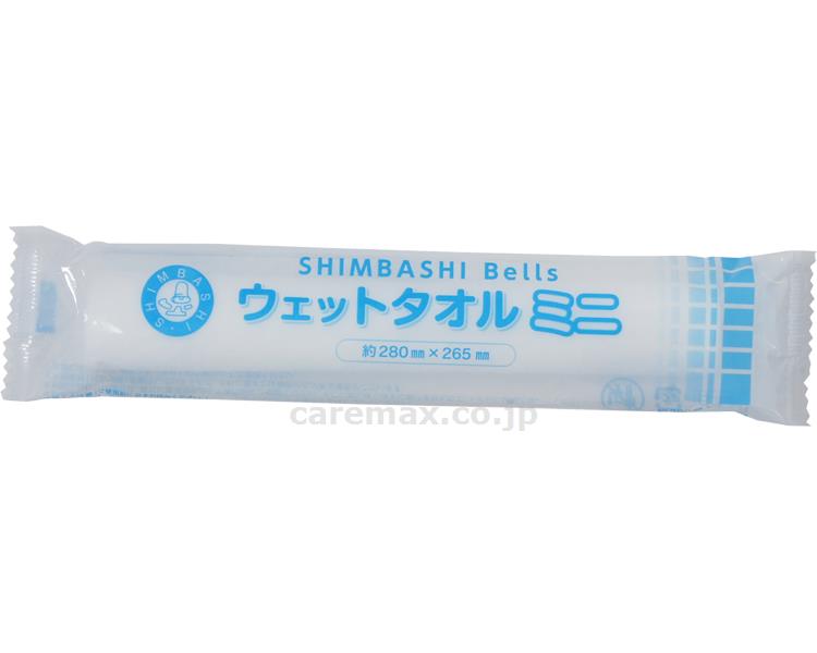 ★ポイント最大16倍★【全国配送可】-ウェットタオルミニ　1000本入 96593　280×265mm 新橋製紙　JAN 4967855000295 kt464232 取寄品 住環境用品 消耗品 ウェットシート-【介護福祉用具】