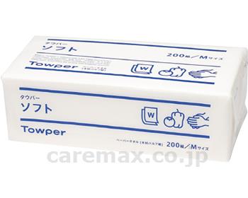 ★ポイント最大16倍★【全国配送可】-タウパーソフト　M 50334　220×230mm　200枚 トライフ　JAN 4902092980023 kt459866 取寄品 住環境用品 ペーパータオル 中判-【介護福祉用具】