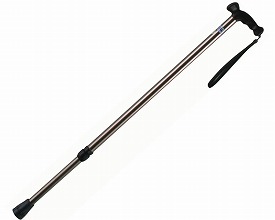 ★ポイント最大16倍★【全国配送可】-プッシュボタン型アルミケイン KS-20R ブロンズ クリスタル産業 JAN 4524718002829 kt206280 取寄品 歩行関連 杖 伸縮杖-【介護福祉用具】|【文具の月島堂】店