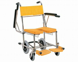 ★ポイント最大16倍★【全国配送可】-入浴・シャワー用車いす KS4　イエロー カワムラサイクル　JAN 4514133007691 kt207732 取寄品 入浴関連 シャワーキャリー シャワーキャリー-【介護福祉用具】｜【文具の月島堂】店