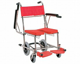 ★ポイント最大16倍★【全国配送可】-入浴・シャワー用車いす KS4　レッド カワムラサイクル　JAN 4514133007707 kt233825 取寄品 入浴関連 シャワーキャリー シャワーキャリー-【介護福祉用具】｜【文具の月島堂】店