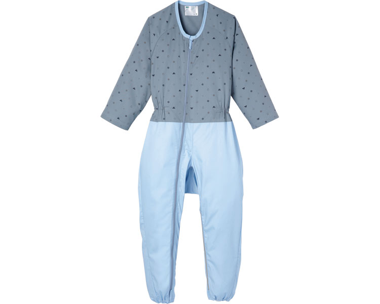 ★ポイント最大16倍★【全国配送可】-コンビネーション　ツイル/クレスト 5038　ブルーグレー　L エンゼル　JAN 4975520599654 kt235853 取寄品 衣類 ねまき 介護ねまき-【介護福祉用具】