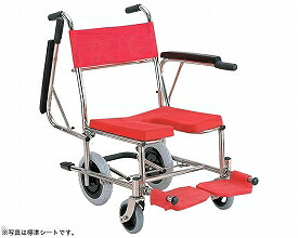 ★ポイント最大16倍★【全国配送可】-入浴・シャワー用車いす KS4　クリなしシート仕様　レッド カワムラサイクル　JAN kt255610 取寄品 入浴関連 シャワーキャリー シャワーキャリー-【介護福祉用具】