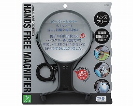 ★ポイント最大16倍★【全国配送可】-LEDライト付きルーペ　ひも付きタイプ HE-06 光　JAN 4977720441191 kt256627 取寄品 日常生活 ADL用品 ルーペ-【介護福祉用具】